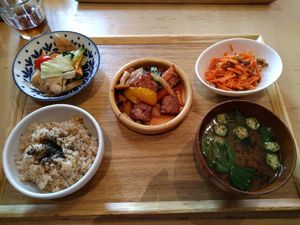 Vegan menu at Midorie in Tokyo