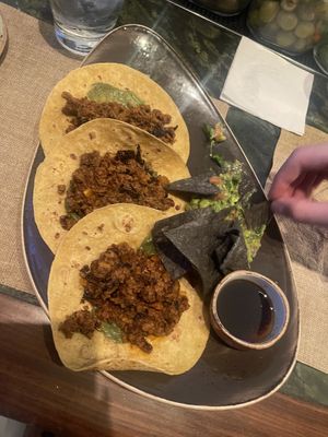 Soyrizo Tacos $27  at Avalon Grille in Santa Catalina Island