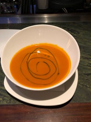 Tomato soup  at Avalon Grille in Santa Catalina Island