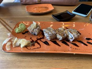 Fried smoked tofu maki at YUZU in Istanbul