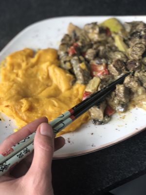 Coconut curry & puree at YUZU in Istanbul