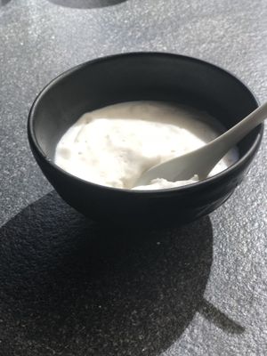 Coconut pudding at YUZU in Istanbul