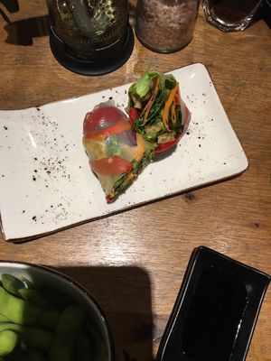 Rice paper roll starter  at YUZU in Istanbul