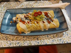 Tempehritos : my non vg boyfriend loved it. Be careful there are some Spicy Things Inside at Nishta in Dubrovnik