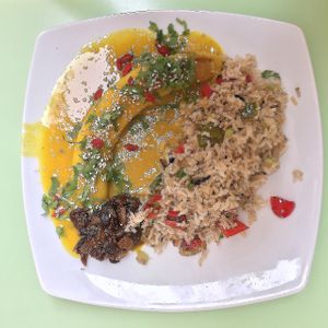 banana curry at Nishta in Dubrovnik