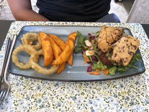 Tofu burger at Nishta in Dubrovnik