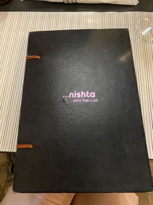 Menu at Nishta in Dubrovnik