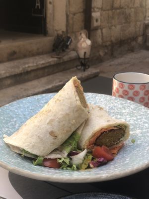 Falafel wrap   at Nishta in Dubrovnik