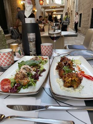 Raw gnocchi and pekora   at Nishta in Dubrovnik