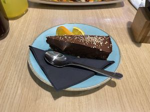 Banana-chocolate raw cake   at Nishta in Dubrovnik