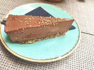 Chocolate raw cake at Nishta in Dubrovnik