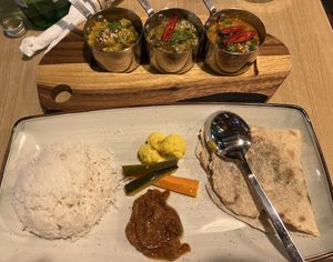 Curry platter  at Nishta in Dubrovnik