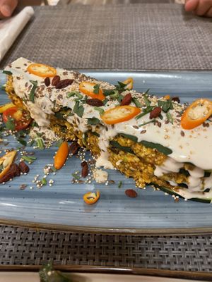 zucchini lasagna   at Nishta in Dubrovnik