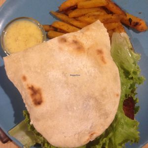 the burger and sweet potato fries  at Nishta in Dubrovnik