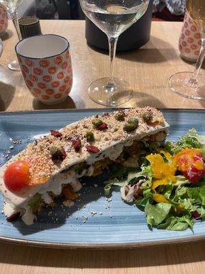 Main course: RAW Zucchini lasagne at Nishta in Dubrovnik