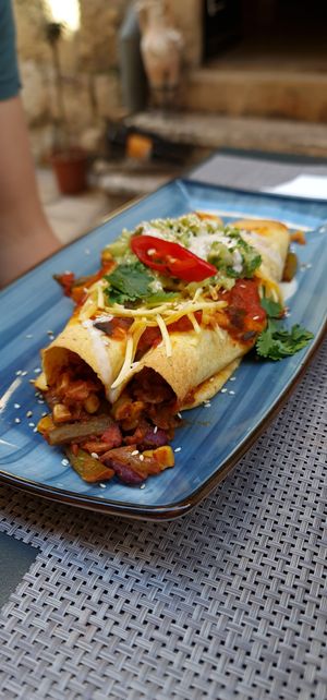 Vegan tempeh burritos at Nishta in Dubrovnik