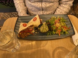 Tachos with soya beans  at Nishta in Dubrovnik