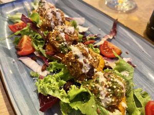 Almond gnocchi with red pesto  at Nishta in Dubrovnik