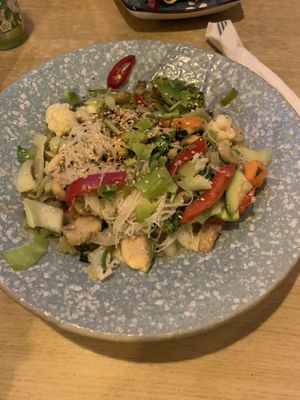 Rice noodle salad   at Nishta in Dubrovnik