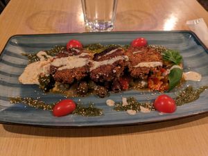 Lentil cakes at Nishta in Dubrovnik