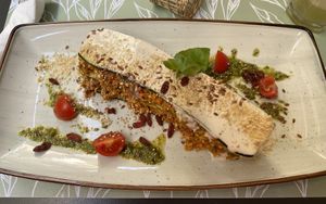 raw zucchini lasagne  at Nishta in Dubrovnik