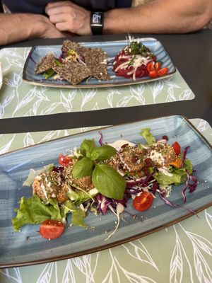 Raw vegan gnocchi I would rather say it’s really nice pesto salad but I loved it   at Nishta in Dubrovnik