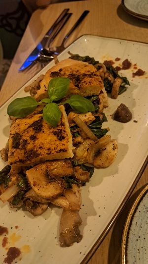 Appetizer: Falafel with Mushrooms at Nishta in Dubrovnik