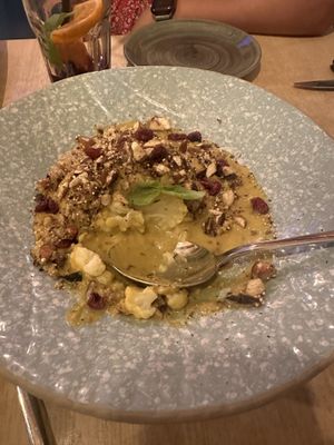 Cauliflower crunch  at Nishta in Dubrovnik