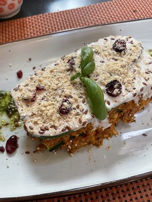 Raw lasagne   at Nishta in Dubrovnik