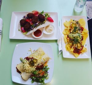 Burritos, nachos and falafel  at Nishta in Dubrovnik