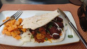 Local specialty made vegan at Nishta in Dubrovnik