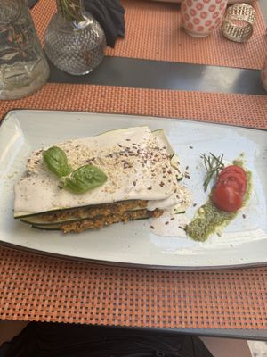Raw lasagne   at Nishta in Dubrovnik