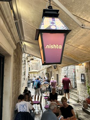 Outside  at Nishta in Dubrovnik