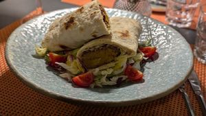 Falafel wrap at Nishta in Dubrovnik
