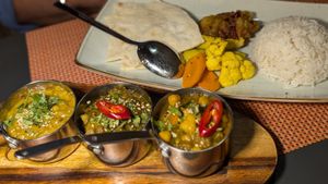 Indian Platter -- very nicely presented at Nishta in Dubrovnik