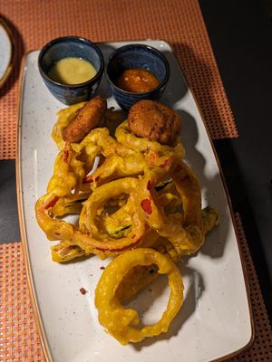 Tempura vegetables at Nishta in Dubrovnik