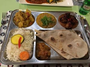 Daily Indian plate at Nishta in Dubrovnik