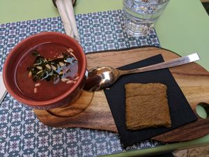 Harissa soup at Nishta in Dubrovnik
