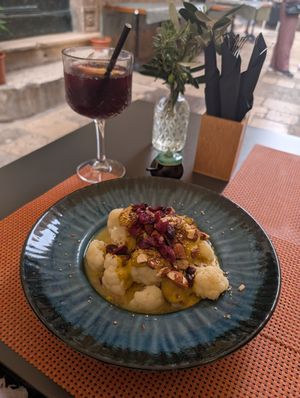 Cauliflower starter at Nishta in Dubrovnik