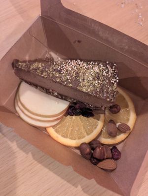 Chocolate pistachio cake at Nishta in Dubrovnik