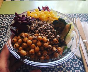 Amazing bowl from the salad bar at Nishta in Dubrovnik