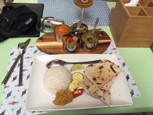 Mix of curries  at Nishta in Dubrovnik