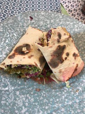 Falafel wrap from the everyday snacks section of the menu at Nishta in Dubrovnik