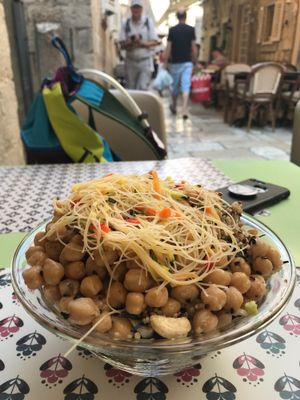 my salad at Nishta in Dubrovnik