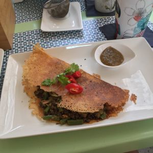 Rice crepe (Monday menu) 💚 at Nishta in Dubrovnik