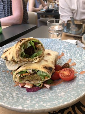 Falafel wrap at Nishta in Dubrovnik