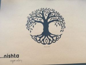 Nishta placemat “Vegan Eatery” at Nishta in Dubrovnik