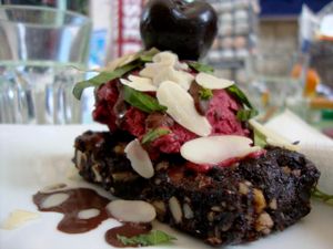 raw brownie at Nishta in Dubrovnik