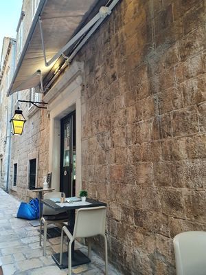 Outside at Nishta in Dubrovnik