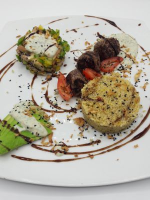 Main dish at Délices Veggies in Metz